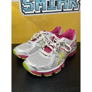 Asics GT 2000 IGS Women's 8 Running Shoes White Pink Yellow T3P8N Fluid Ride